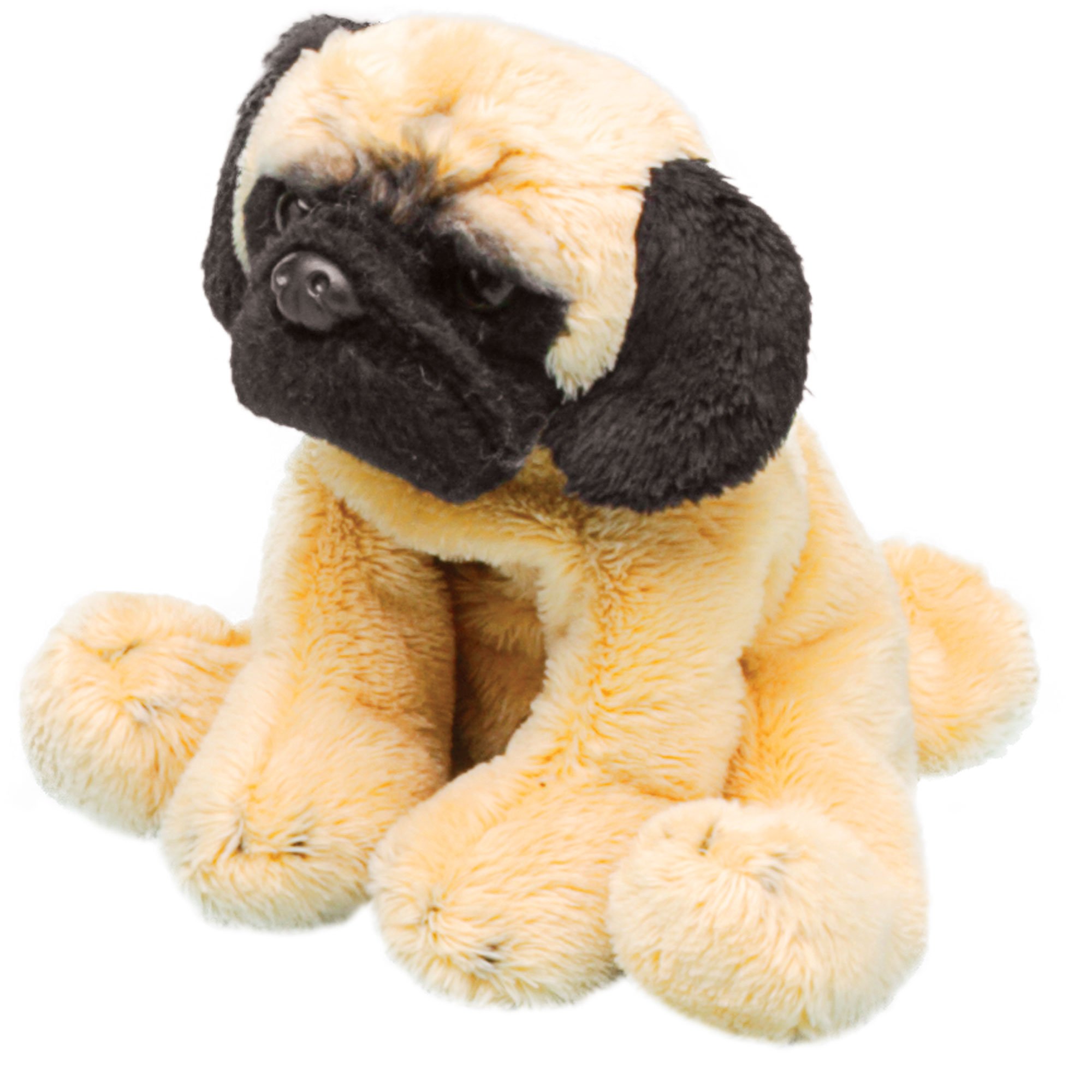 Yomiko Small Sitting Dog, Pug, Yellow