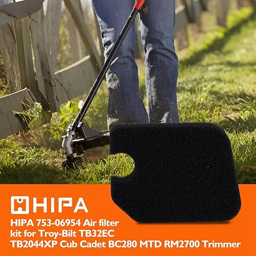 Miniatura 2 de Hipa 753-06954 Filtro de aire para MTD Troy Bilt TB2044XP TB32EC TB80EC TB21EC TB27BC TB42BC TB2040XP Trimmer Brushcutter Parts con línea de
