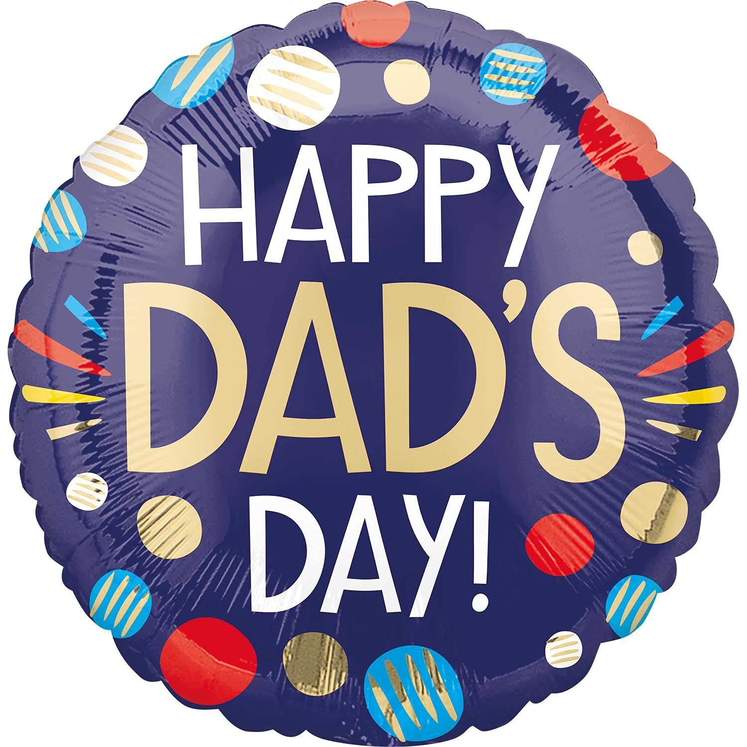 amscan 4095201 - Round Shape Father's Day "HAPPY DAD'S DAY" Foil Party Balloon โ image 1