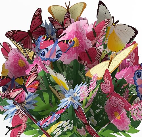 Miniatura 2 de Lovepop Ramo de flores y mariposas de acuarela, ramo de flores de papel de 10.25 x 7.5 pies, tarjeta de felicitación para el día de la madre