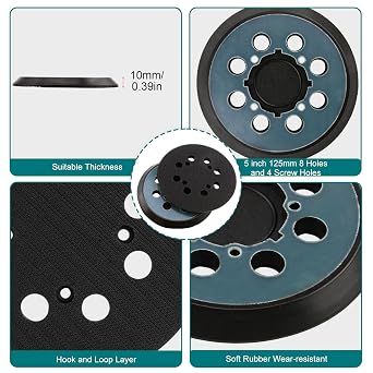 2PCS 5 Inch Replacement Sander Backing Pad for DeWalt