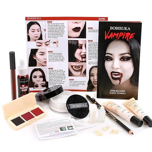 Halloween Vampire Makeup Kit, Complete Vampire SFX Make Up Set