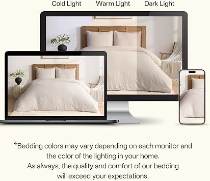 DAPU 100% French Linen Duvet Cover 2Pcs Set, 170GSM Linen Bedding, Twin