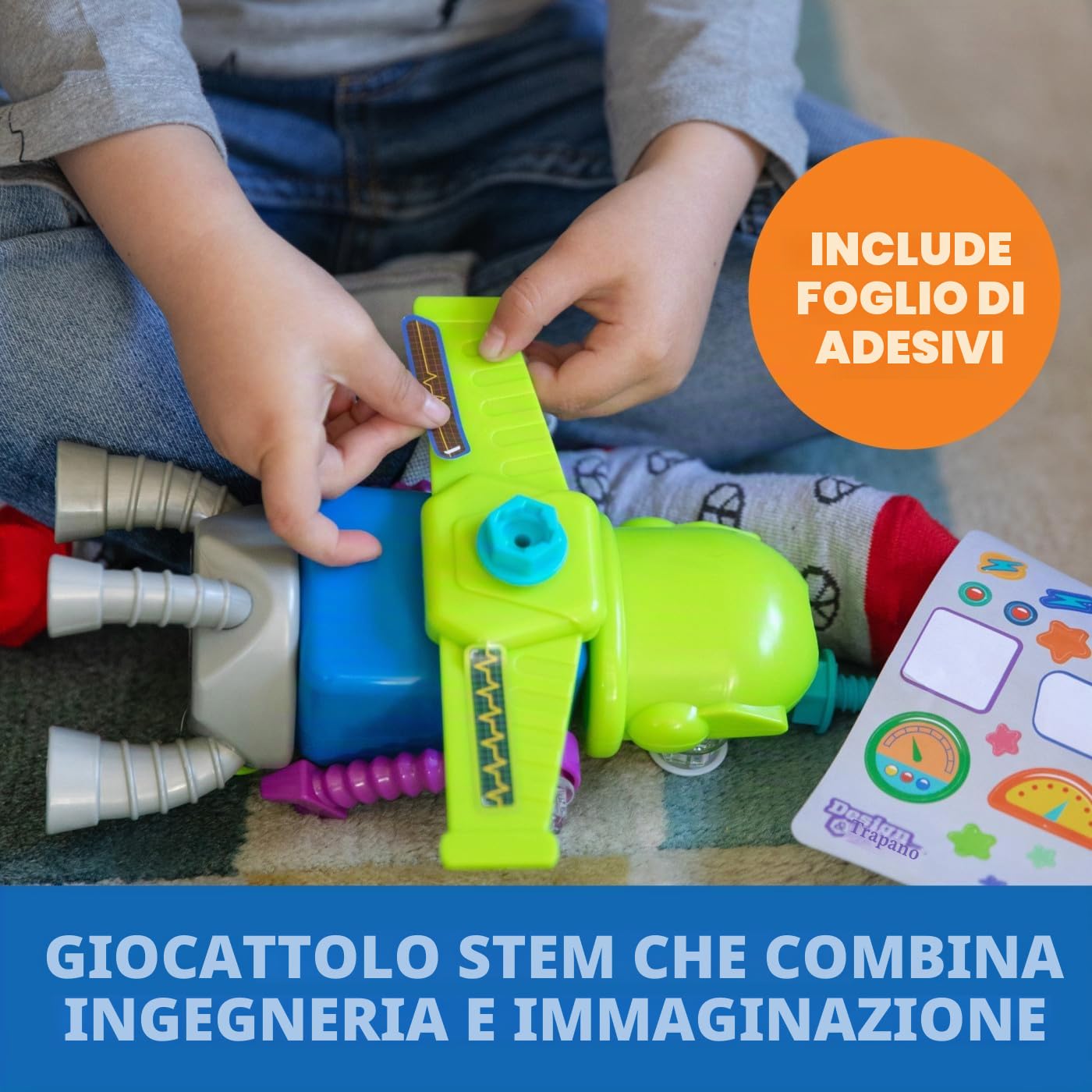 Learning Resources Design & Drill Laboratorio di Progettazione e Trapano Robot, Giocattoli robotici per Bambini e Bambine di 3 Anni, Giocattolo STEM, Giocattolo da smontare con Trapano da Lavoro