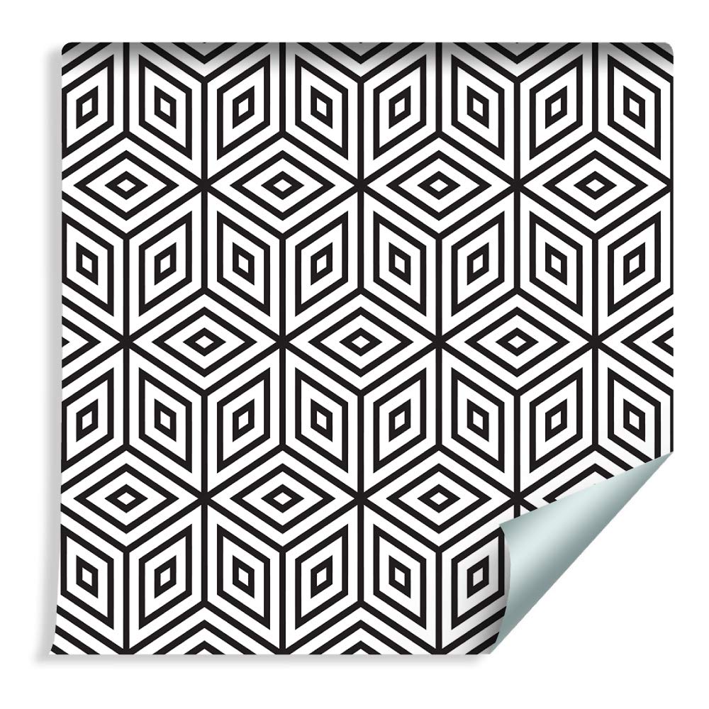 Muralo Papel Pintado en TNT Geometría Cubos Rombos 3D 3D - 1000x53 cm