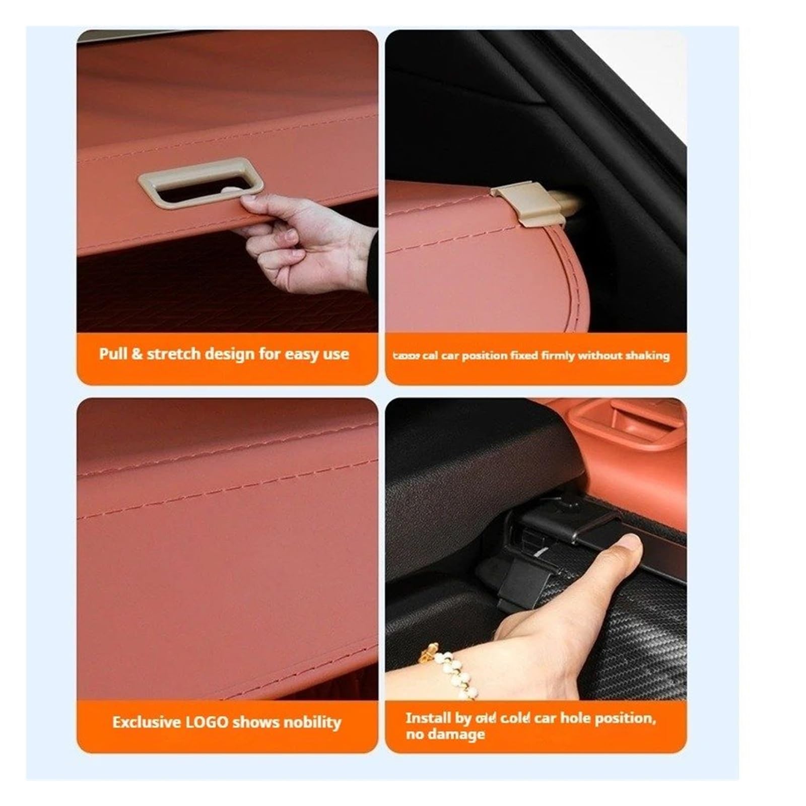 Cubierta Carga para Changan para DEEPAL S05 Cortina Privacidad Maletero Coche Cubierta Organizadora Automática Tablero Divisor Almacenamiento Interiores Tapa Maleter