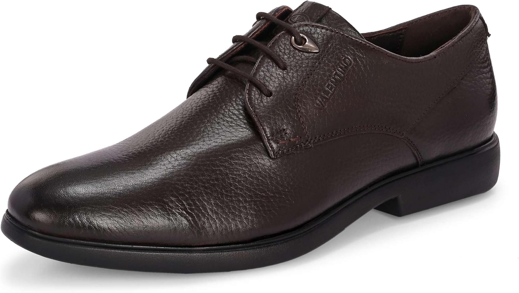 Buy VALENTINO Men's Premium Leather Brown Lace-Up Formal Derby