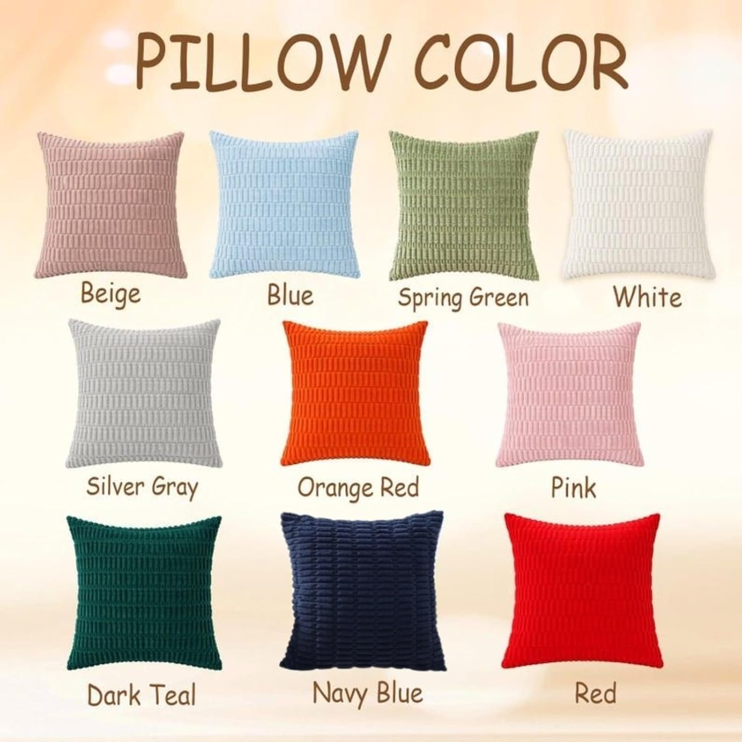 50x50cm (20x20inch) Embroidered Corduroy Pillow Cover with Insert，Pillow with Name for Child，Exclusive Custom Pillowcase (Includes Pillow Insert)