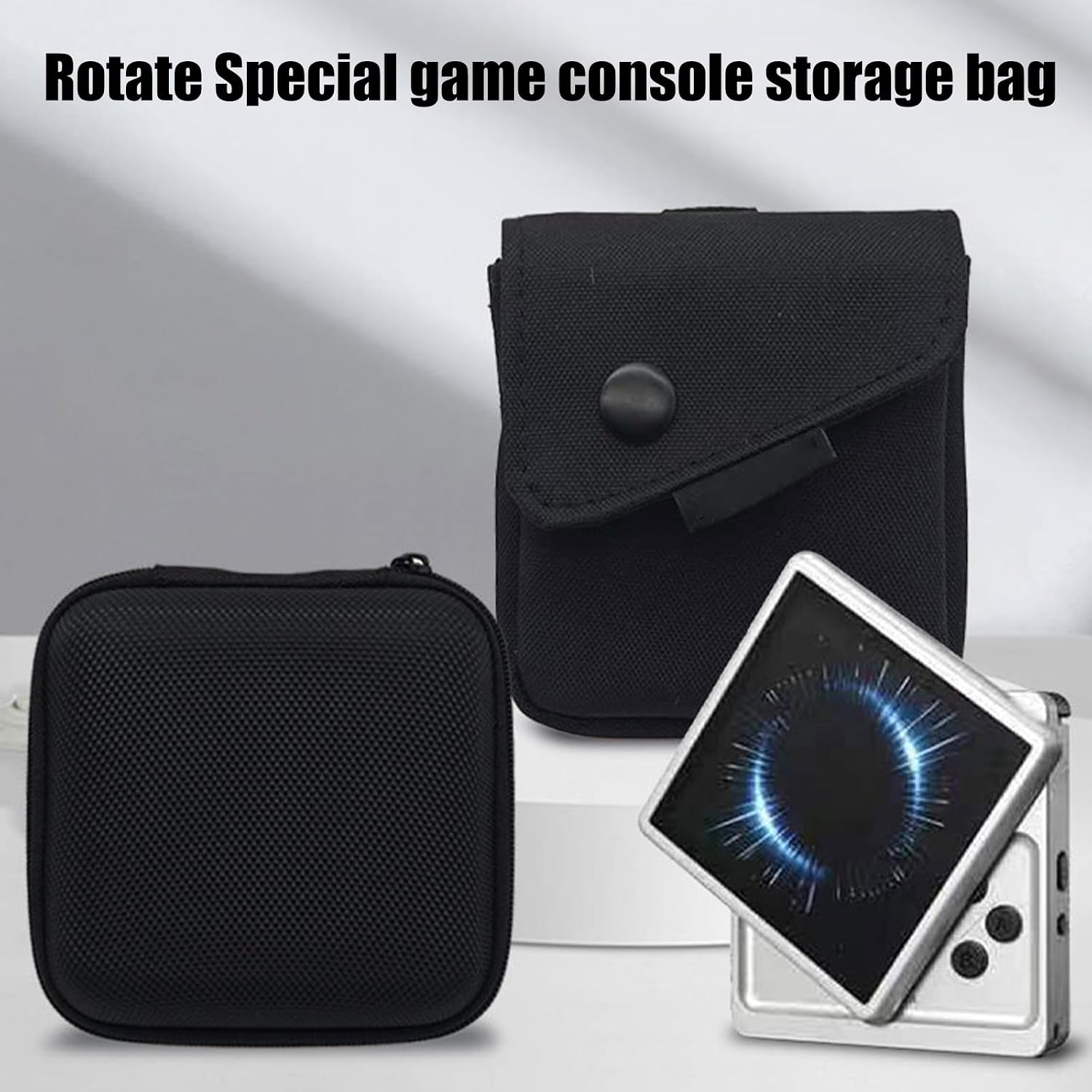 ROTATE Handheld Game Console, Shockproof Case with Pocket, B image 2