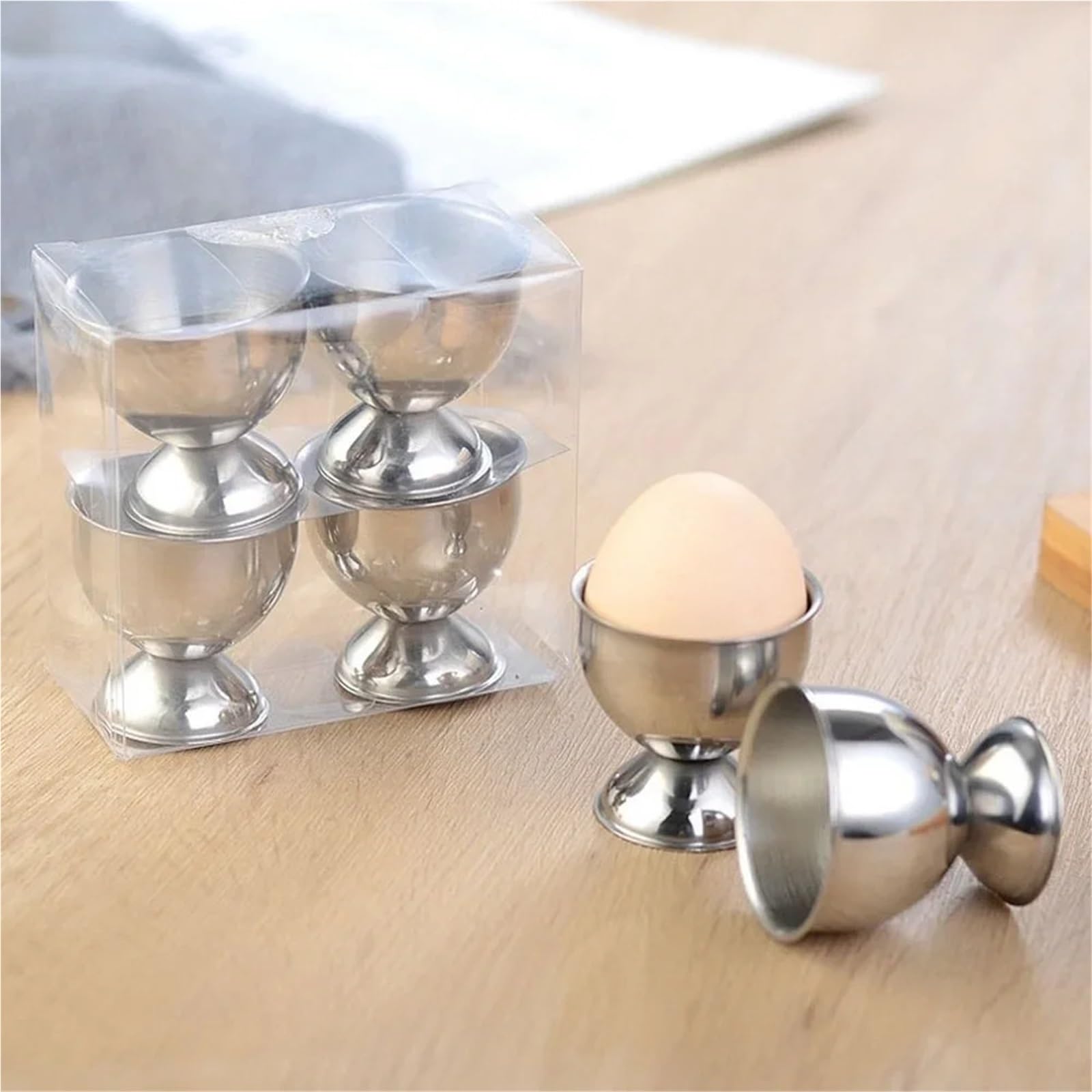 Eierbecher, 4PcsEggs Tasse Ständer Werkzeug Kaviar Frühstück Ei Halter