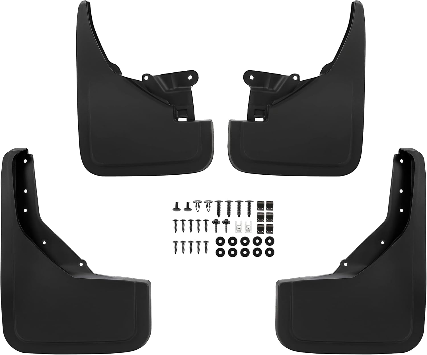 HECASA Mud Flaps Splash Guards Compatible with 2021-2025 Ford Bronco Replacement for M2DZ-16A550-AA M2DZ-16A550-BB (Not Fits Sport Model) Front & Rear 4 PCS