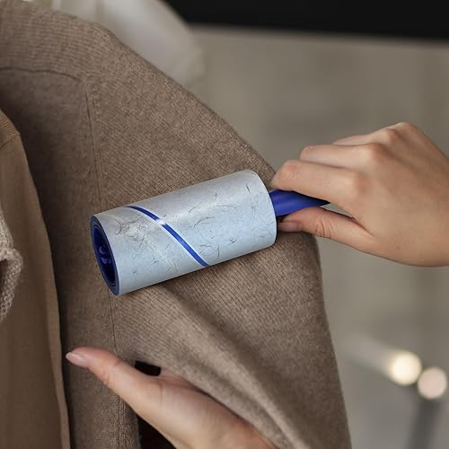 Miniatura 4 de Rodillos de pelusa a granel para pelo de mascotas extra pegajosos, 1200 hojas (6 rodillos + 6 repuestos), juego de gran valor, removedor de pelusa