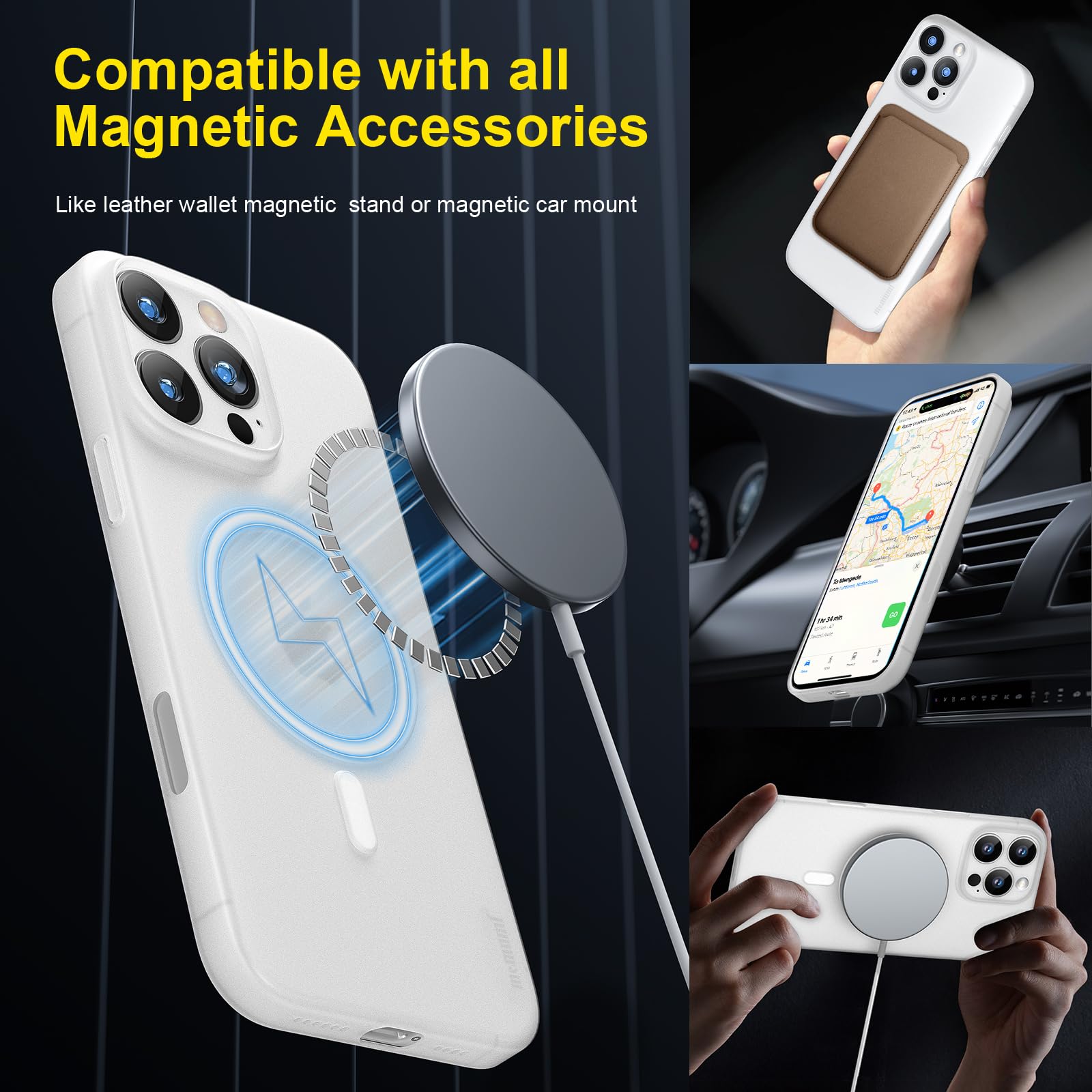 memumi Magnetic Case for iPhone 16 Pro Max, 0.3mm Ultra Slim Case for iPhone 16 Pro Max - Image 2