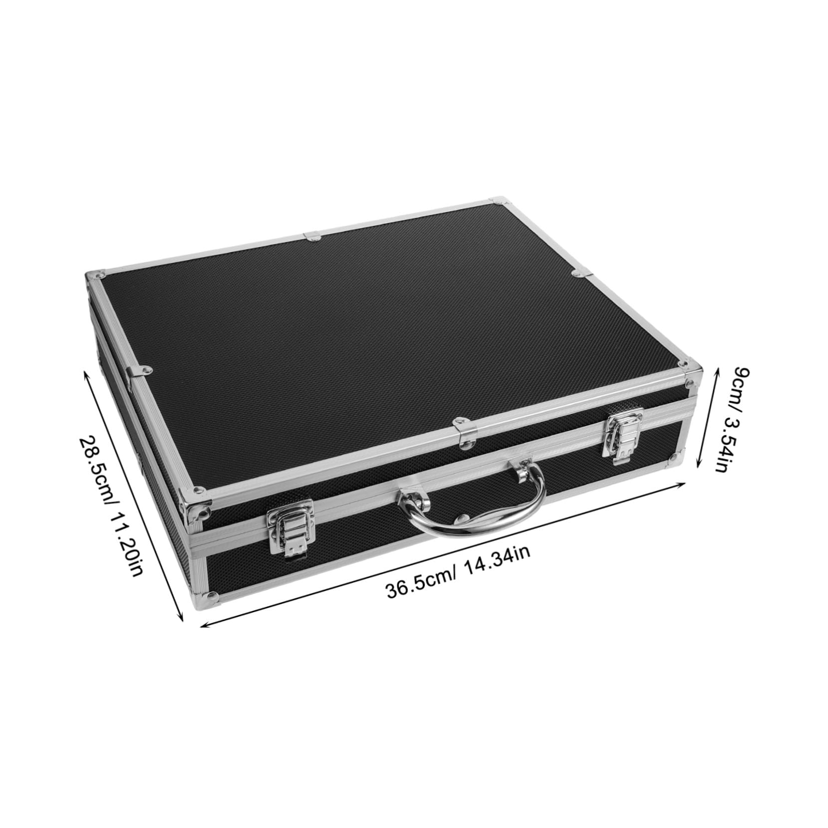 Custodia Rigida Protezione Antiurto in Lega di Alluminio e Schiuma con Maniglia per Microfono Portatile Organizer per 4 Microfoni Cordless per Viaggi