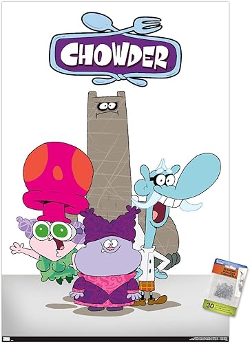 Trends International Chowder - Póster de pared grupal, 22.37 x 34.00 pulgadas, paquete de póster premium y alfiler
