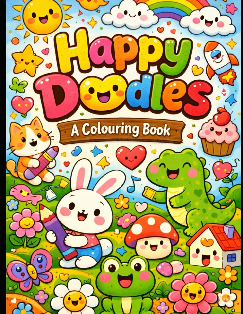 Happy Doodles: A Colouring Book