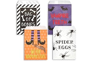 BLUE PANDA 100 Pack Halloween Paper Bags for Trick or Treat