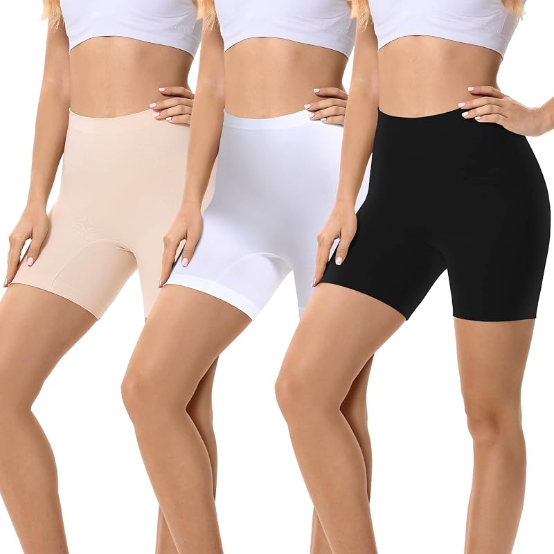 FALARY Shorty Femme sous Jupe Legging Court Anti Frottement Cuisse Boxer Short Cycliste Femme Douce Lot de 3