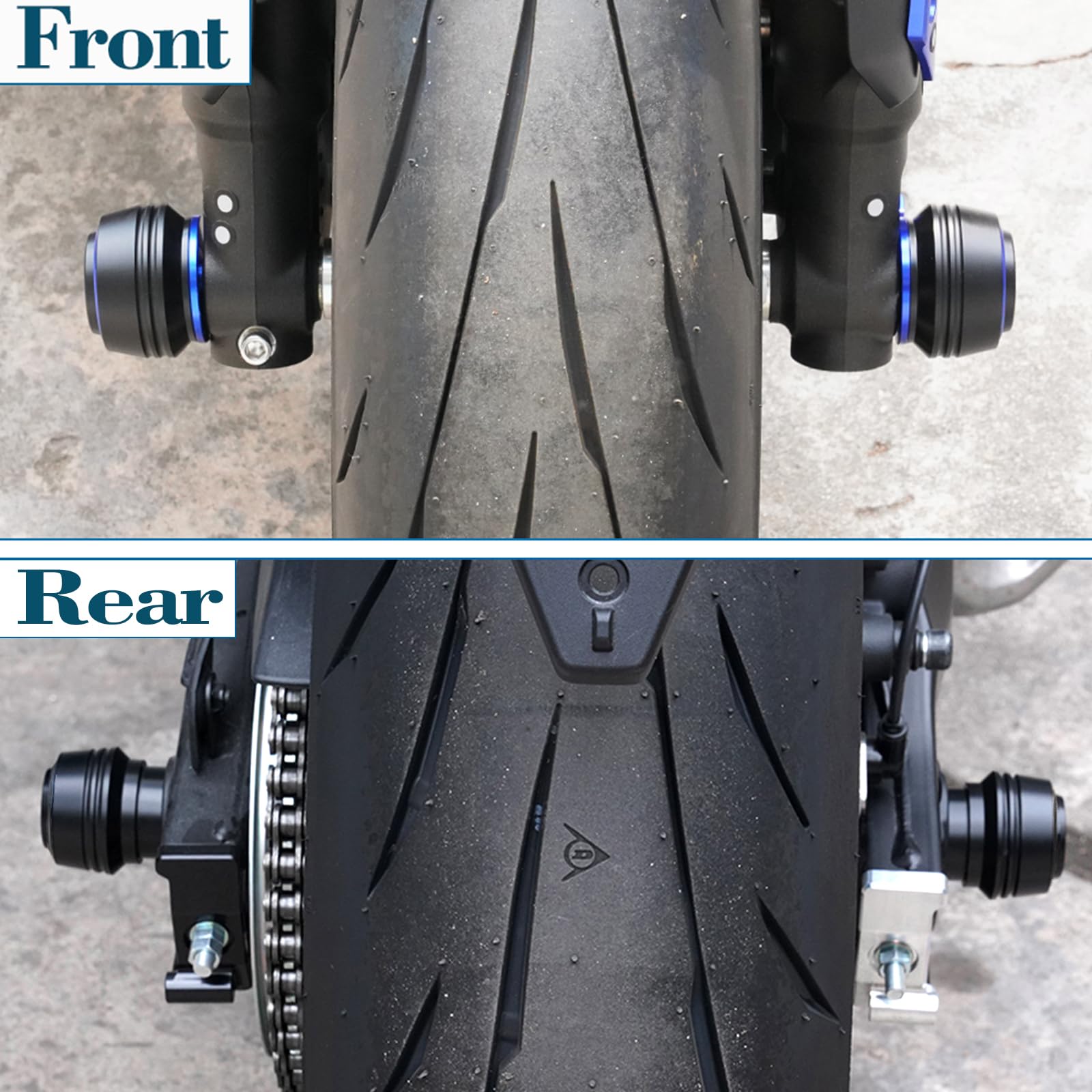 Adatto per MT07 MT 07 MT-07 mt 07 2025 2026, accessori per moto, cuscinetti antiurto, asse anteriore, forcella, protezione anticaduta (nero)