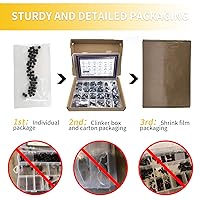 Vista 3 de Juego de 666 tornillos hexagonales internos con punta de copa, 22 tamaños M2/3/4/5/6/8 para manijas de puerta, grifo, accesorio de luz, acero