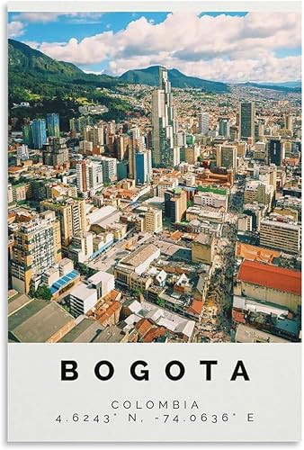 Póster de Bogotá, impresión colorida de Bogotá, arte de pared de Bogotá, decoración de fotos de Bogotá, impresión de viaje de regalo de Bogotá,