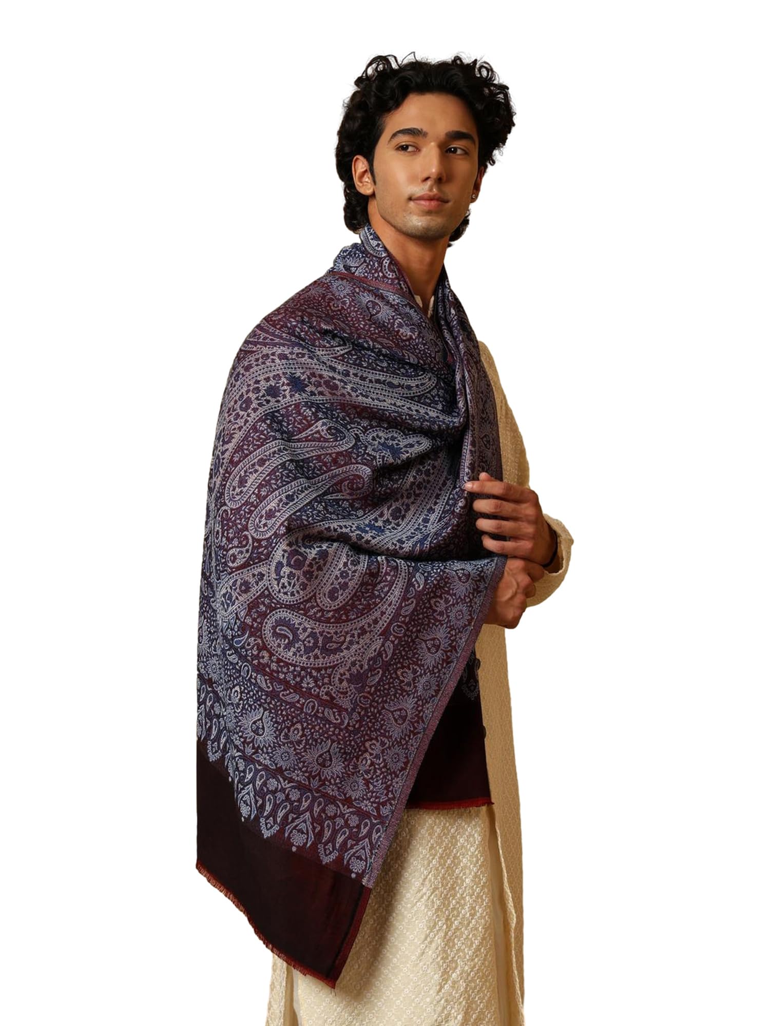 Soft Bamboo scarf for Men’s, Silk Modal Stole for Gents, Size – 28 x 80 Inches-image-8