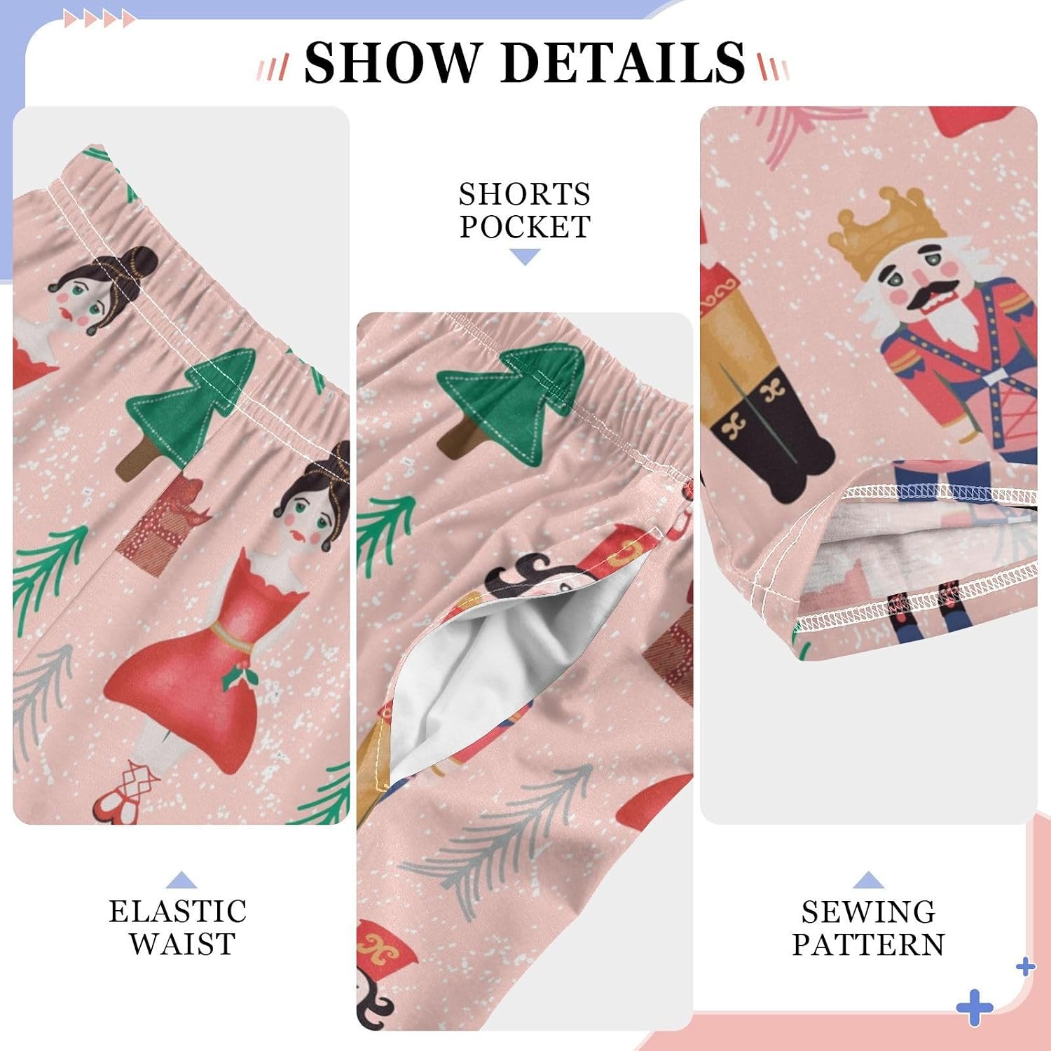 Eionryn Christmas Nutcrackers Ballerina Pajama Pants Pajama Bottoms Soft Sleep Pjs Lounge Pants M