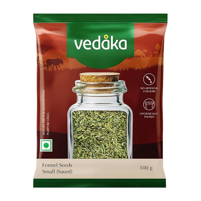 Amazon Brand - Vedaka Fennel (Saunf) Whole, Small, 100 g