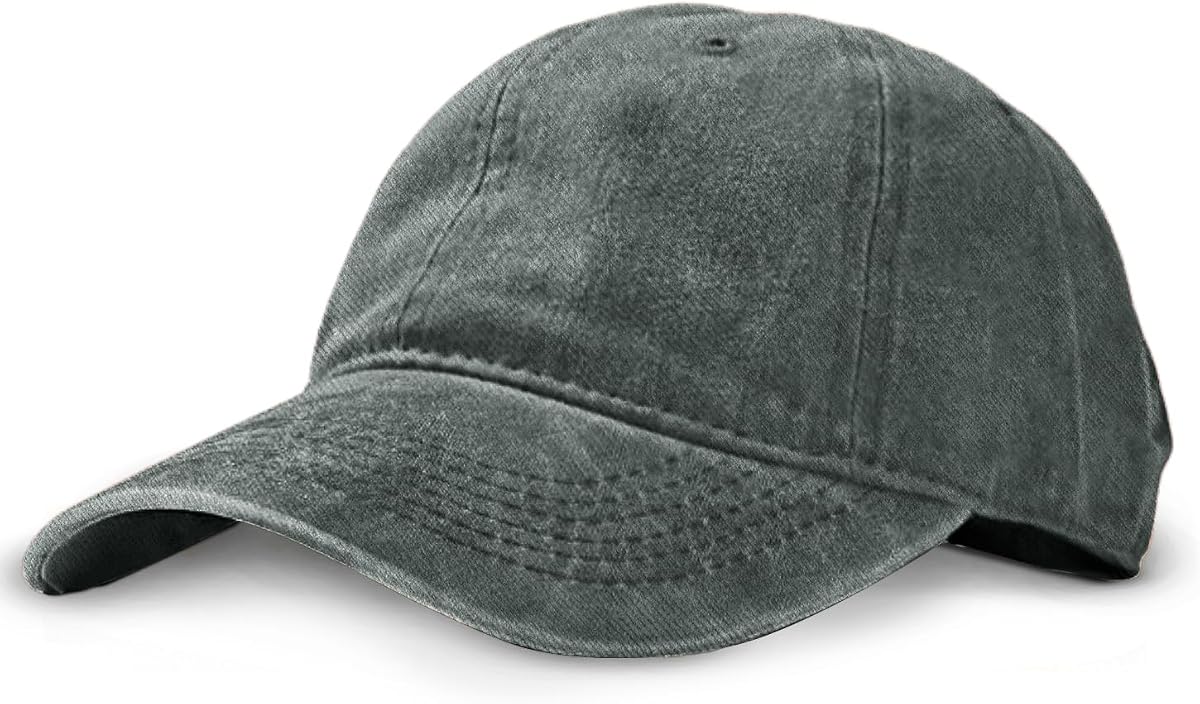Unisex Vintage Washed Baseball Cap | Low Profile Soft Top Unstructured Cotton Baseball Cap | Adjustable Size Vintage Buckle