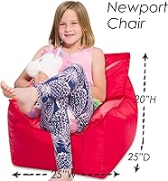 Vista 464 de Posh Creations Puf estructurado cómodo para jugar, leer y ver la televisión, Malibu Lounge, tela de lona para colorear, criaturas