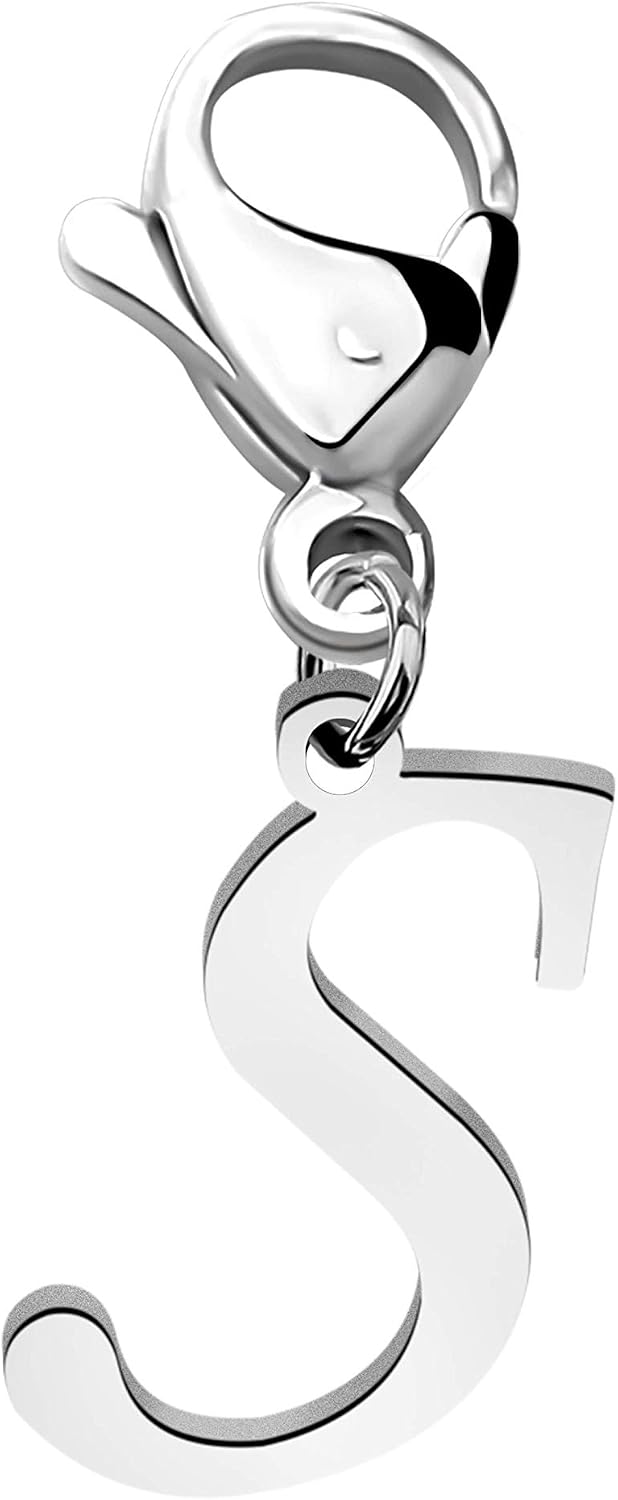 ENSIANTH Intial Letter A-Z Alphabet Charm Alphabet Jewelry for Women Gifts for Friends Clasps for jewelry (S)