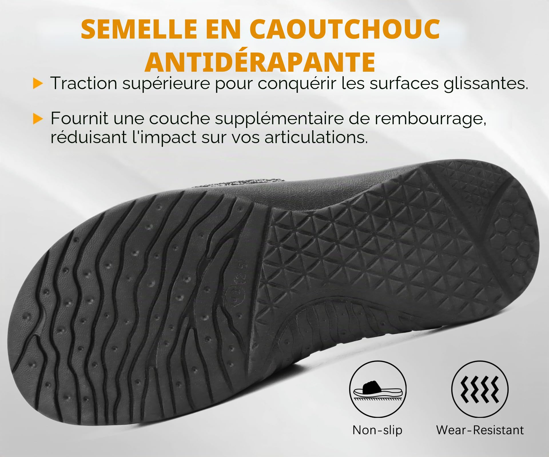 ONCAI Sandales Homme à Bout Ouvert, Chaussures de Plage à Sangle Réglable, Claquettes d'Été avec Semelle Anti-Dérapante et Imperméable en Caoutchouc, Tailles EU 40-49