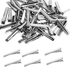 Gold Duckbill Alligator Clips - 50pack Metal Hair Alligator Clips (silver)