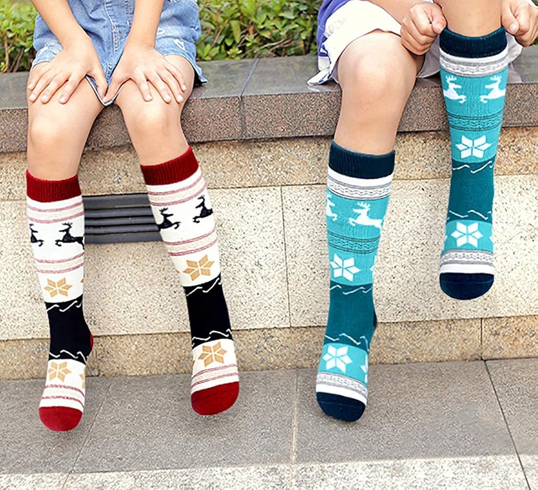 Miniatura 6 de Cimkiz Kids Ski Socks (2 Pairs3 Pairs) for Boys Girls Thick Warm for Winter Snow Skiing Snowboard Sports