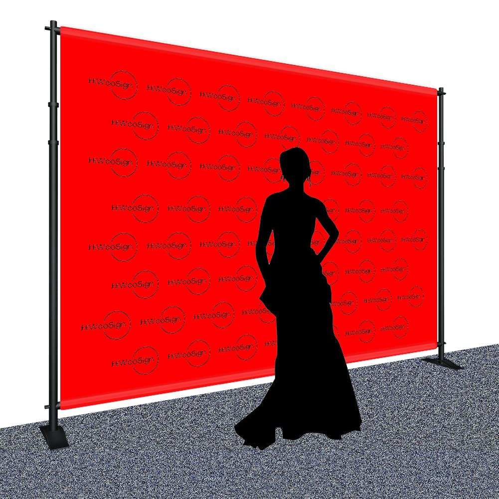 Heavy Duty Backdrop Banner Stand 5'x7'(HxW) - 8'x10'(HxW), Thicker Professional Large Telescopic Display Step and Repeat Stand for Photography Free Carrying Case (8'x10')