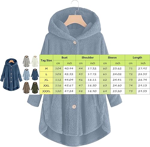 Miniatura 5 de SNKSDGM Women's Fashion Fuzzy Fleece Jacket Fluffy Hooded Baggy Faux Sherpa Open Front Teddy Coat Outerwear with Pocket