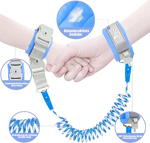 Miniatura 4 de Correa para caminar para niños pequeños, arnés de seguridad para niños, arnés de seguridad con cerradura para niños, enlace de muñeca antipérdida
