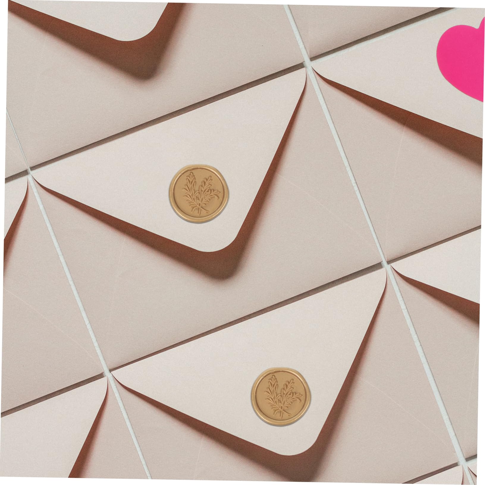 50 Pcs Gold Wax Seal Stickers, Gold Adhesive Envelope