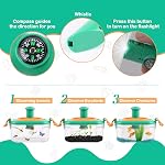 Bug Catcher Kit, ensemble de capture de bugs avec verre grossissant Whistle, habitat de bug avec visionneuse agrandie, 8 Cartes d'information, etc., Explorateur extérieur
