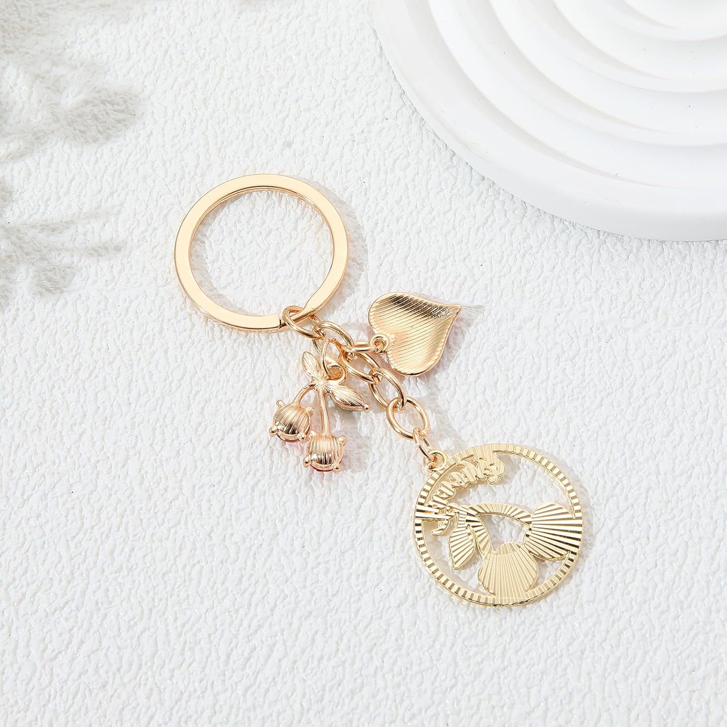 PHAETON 10PCS Cherry Charm Keychain Fruit Keychain Heart Style Keychain Cherry Bag Charm Heart Keyring Purse Backpack Cherry Key Chain Decor Accessory for Women Girls Gift - Image 7