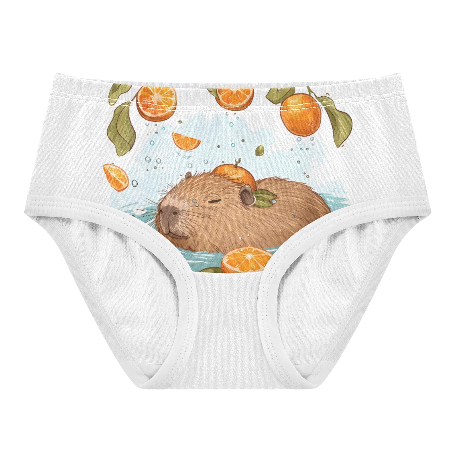 ALAZA Toddler Girls Cotton Hipster Underwear Soft Cute Capybara Swimming 2 Pack 2T