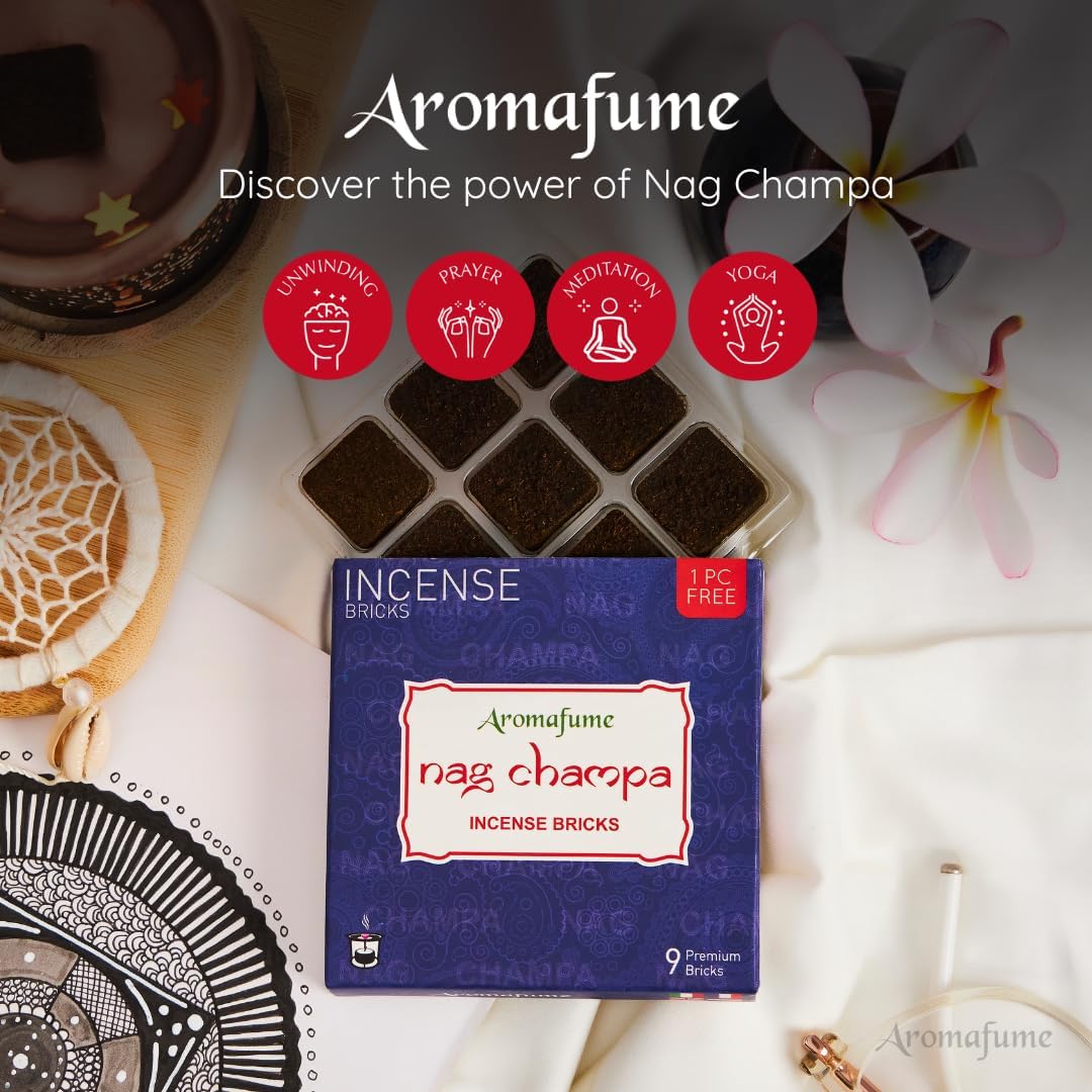Nag Champa Incense Bricks & Burner - Super Set