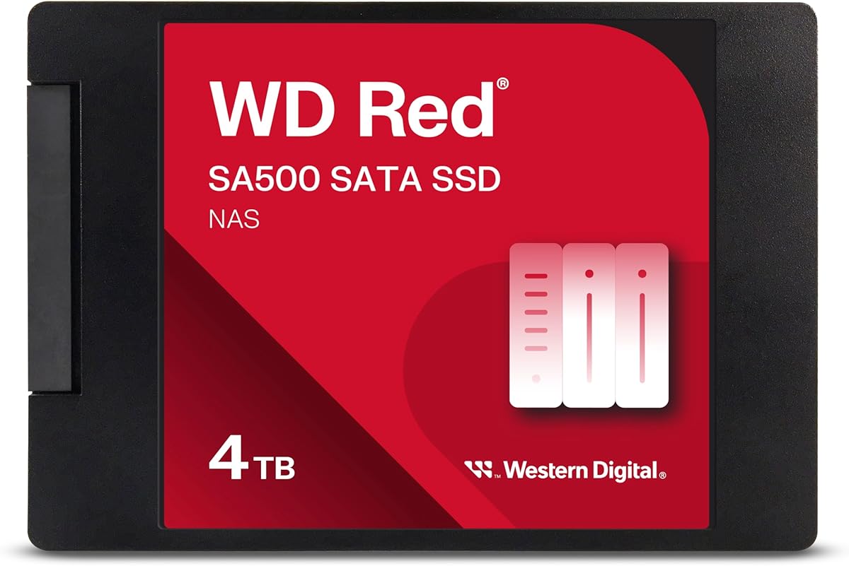 Western Digital 4TB WD Red SA500 NAS 3D NAND Internal SSD Solid State Drive - SATA III 6 Gb/s, 2.5"/7mm, Up to 560 MB/s - WDS400T2R0A : Electronics