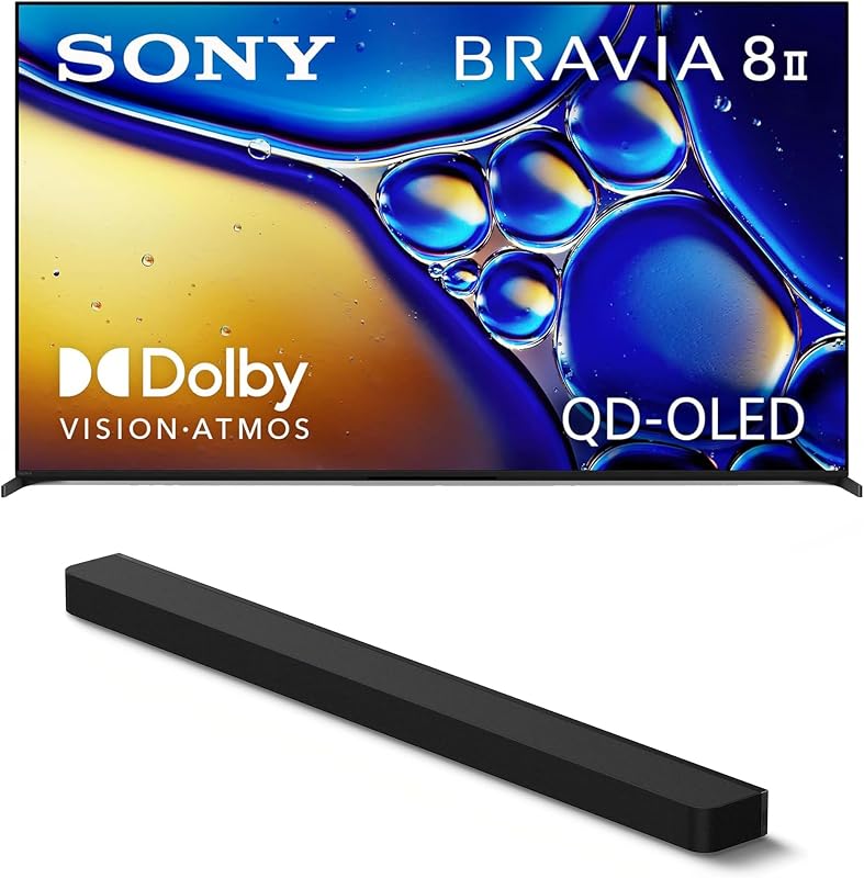 Sony K65XR80M2 Bravia 8 QD-OLED 4K HDR de 65 pulgadas Google TV con barra de sonido HT-A9000 BRAVIA Theatre Bar (2025)