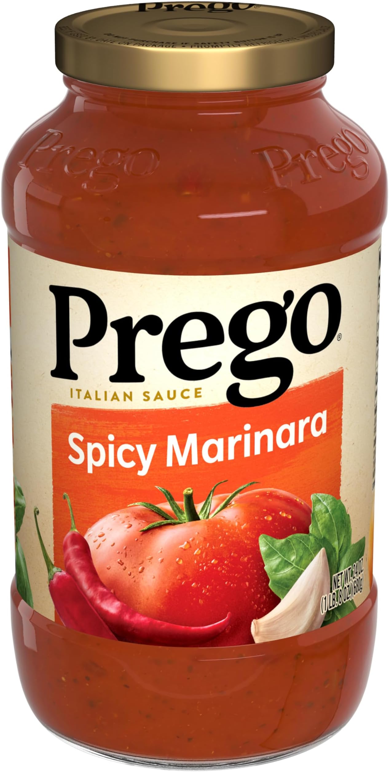 Prego Spicy Marinara Pasta Sauce, 24 oz Jar