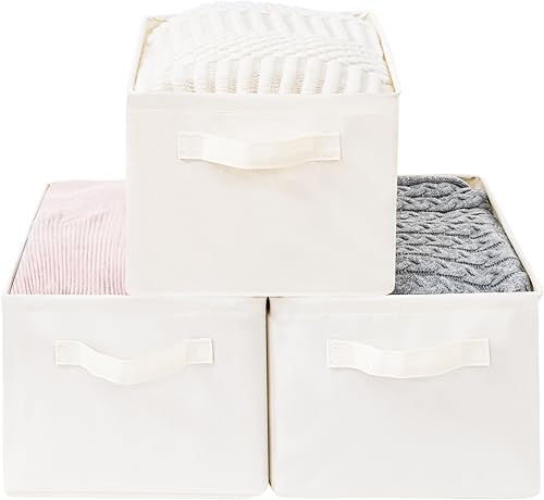 Miniatura 8 de Storageideas Cestas de almacenamiento con marco de metal, grandes cestas de almacenamiento plegables de tela para organizar estantes, organizador de