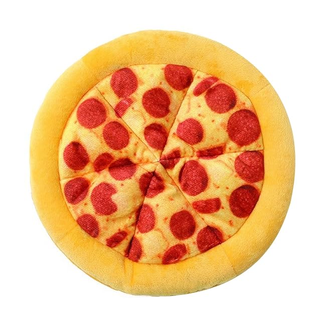 Foto 8 de 8 de Juguete de pizza de peluche atractivo para mascotas con diseños realistas que promueve la salud…