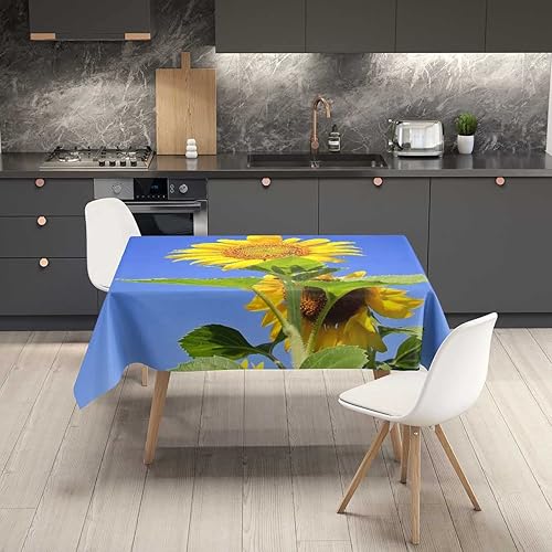 Miniatura 2 de Manteles de girasol de mesa de tela para Fiestas Picnic cubierta de mesa decoración para el hogar cocina 52 x 70 pulgadas