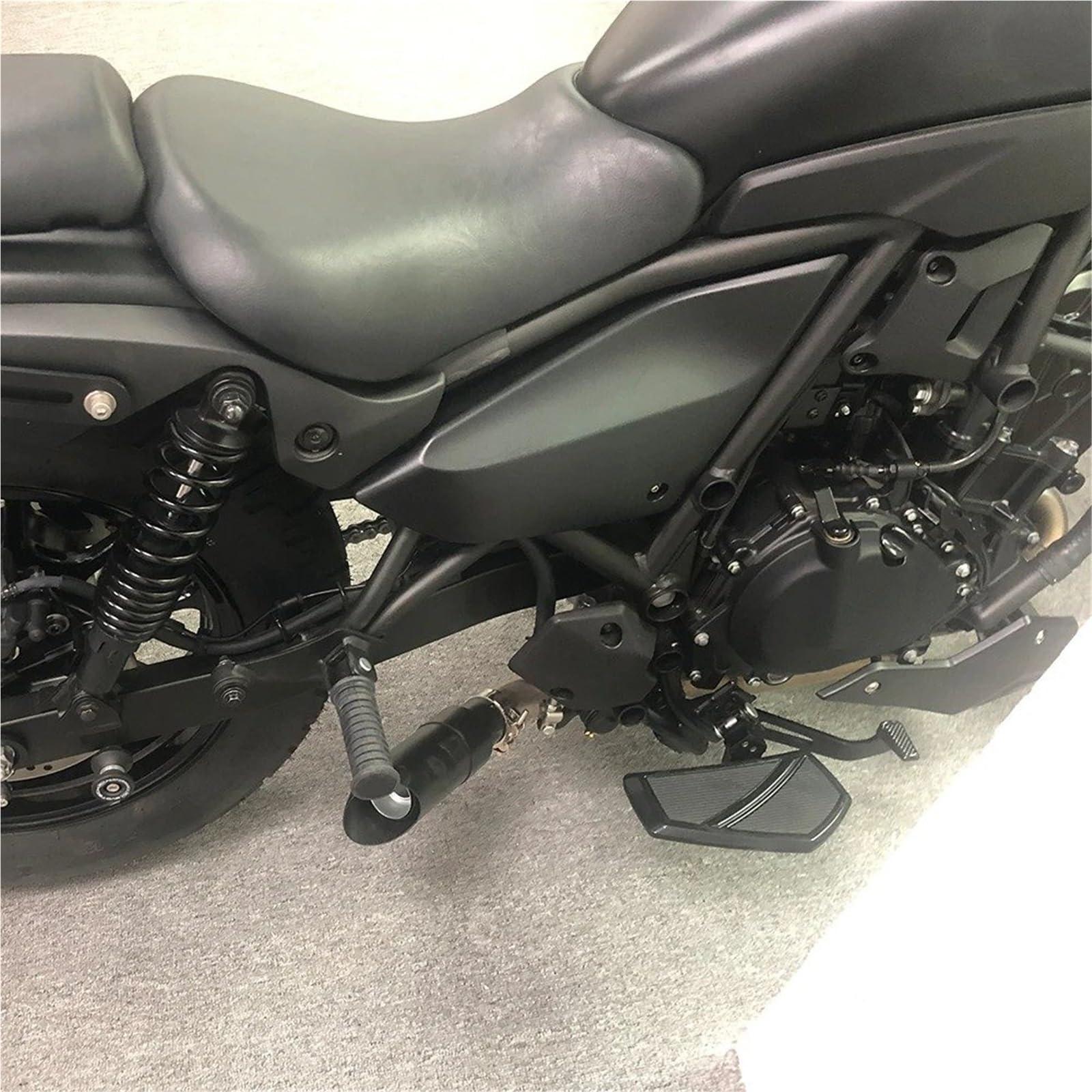 Scarico moto Terminali di scarico Slip-On GP corti con DB Killer - Nero/Cromo/Argento adatti per Eliminator 500 per SE per ABS 2024-2026(Black)
