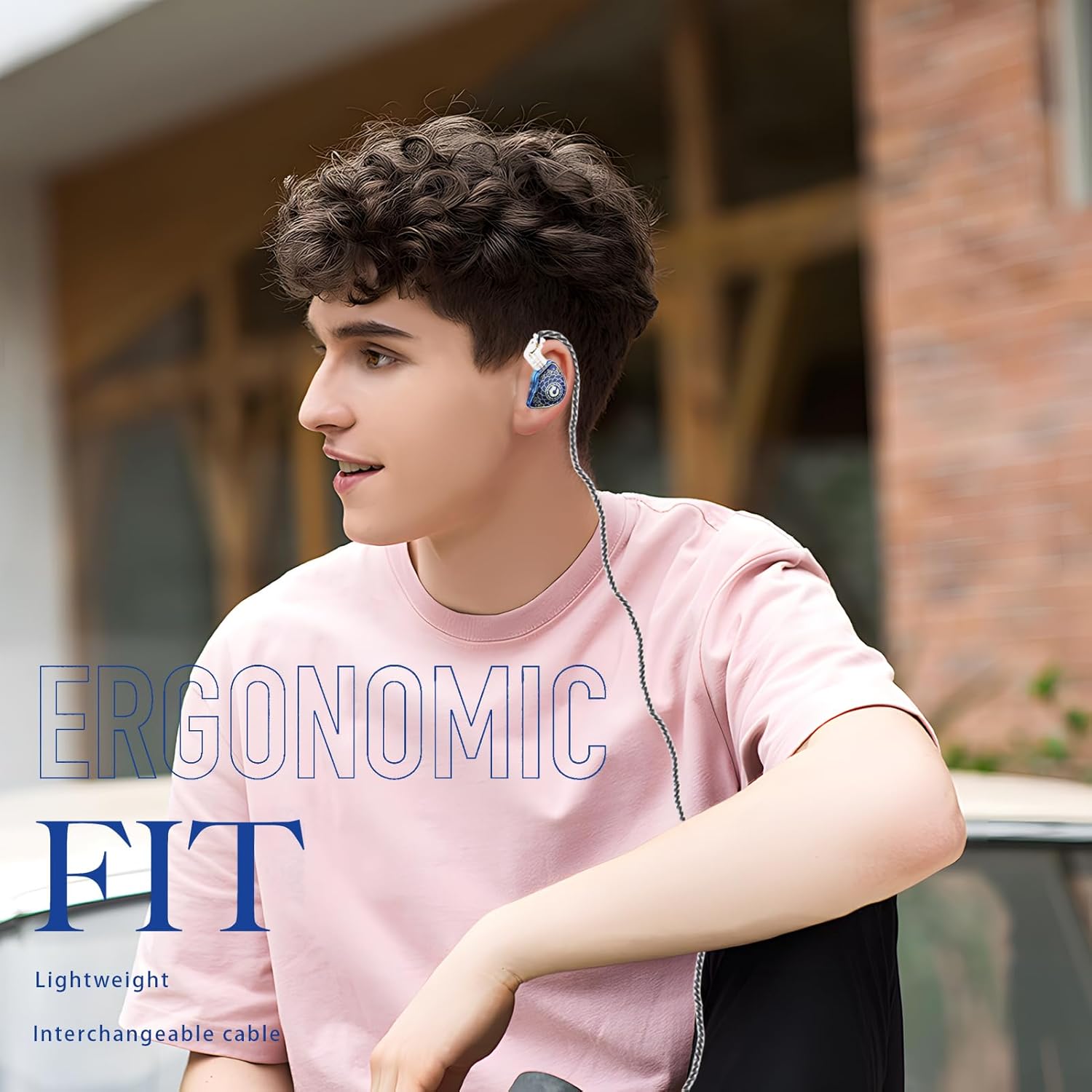 Wan'er S.G, in Ear Headphones Wired,10 mm Dynamic Driver,in Ear Monitor,Gaming Earbuds,IEM Earphones,with 0.78mm 2 Pin Detachable Cable,iems for Gaming (Blue)